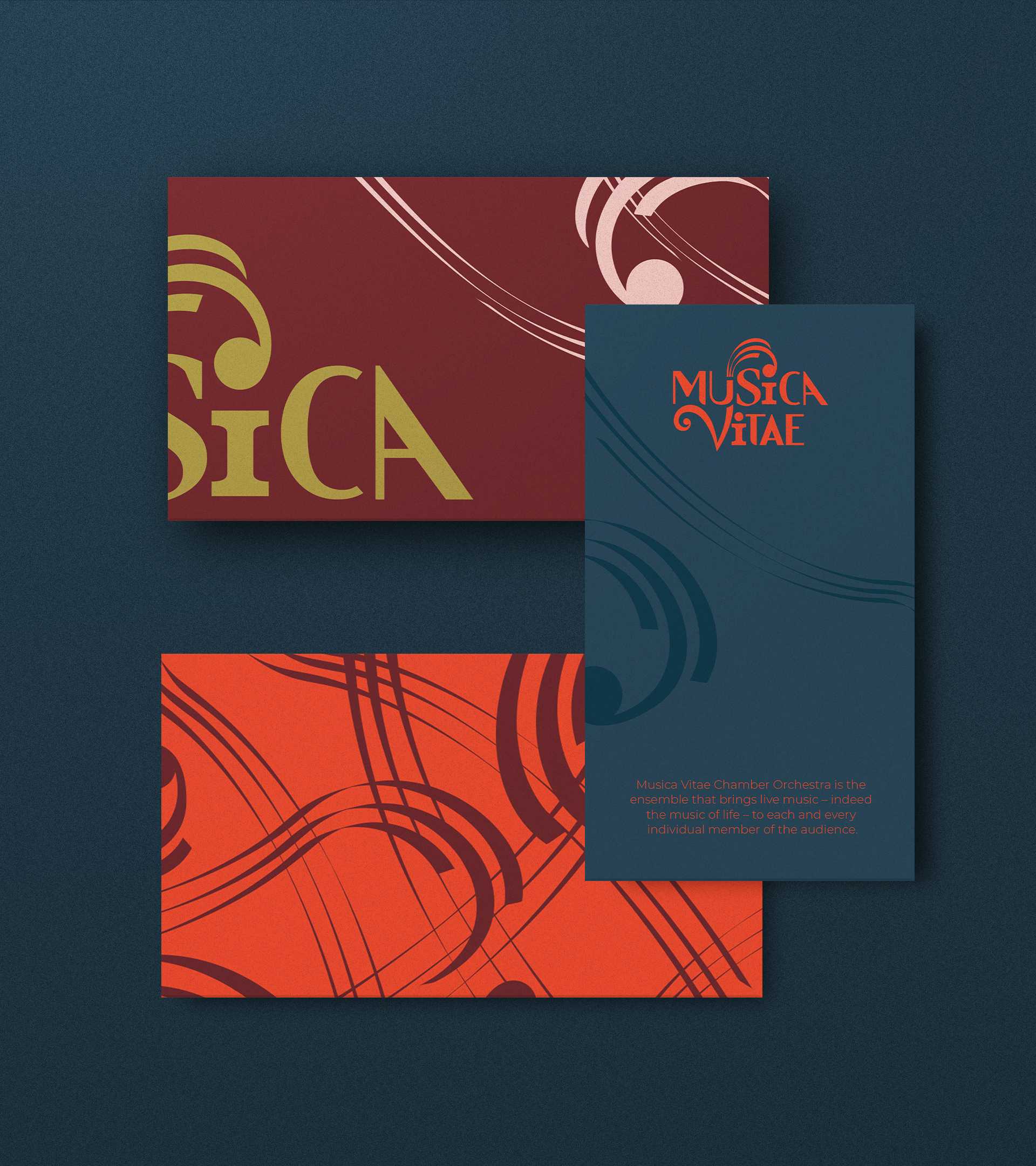 Musica Vitae card mockup designed by Studio Poi