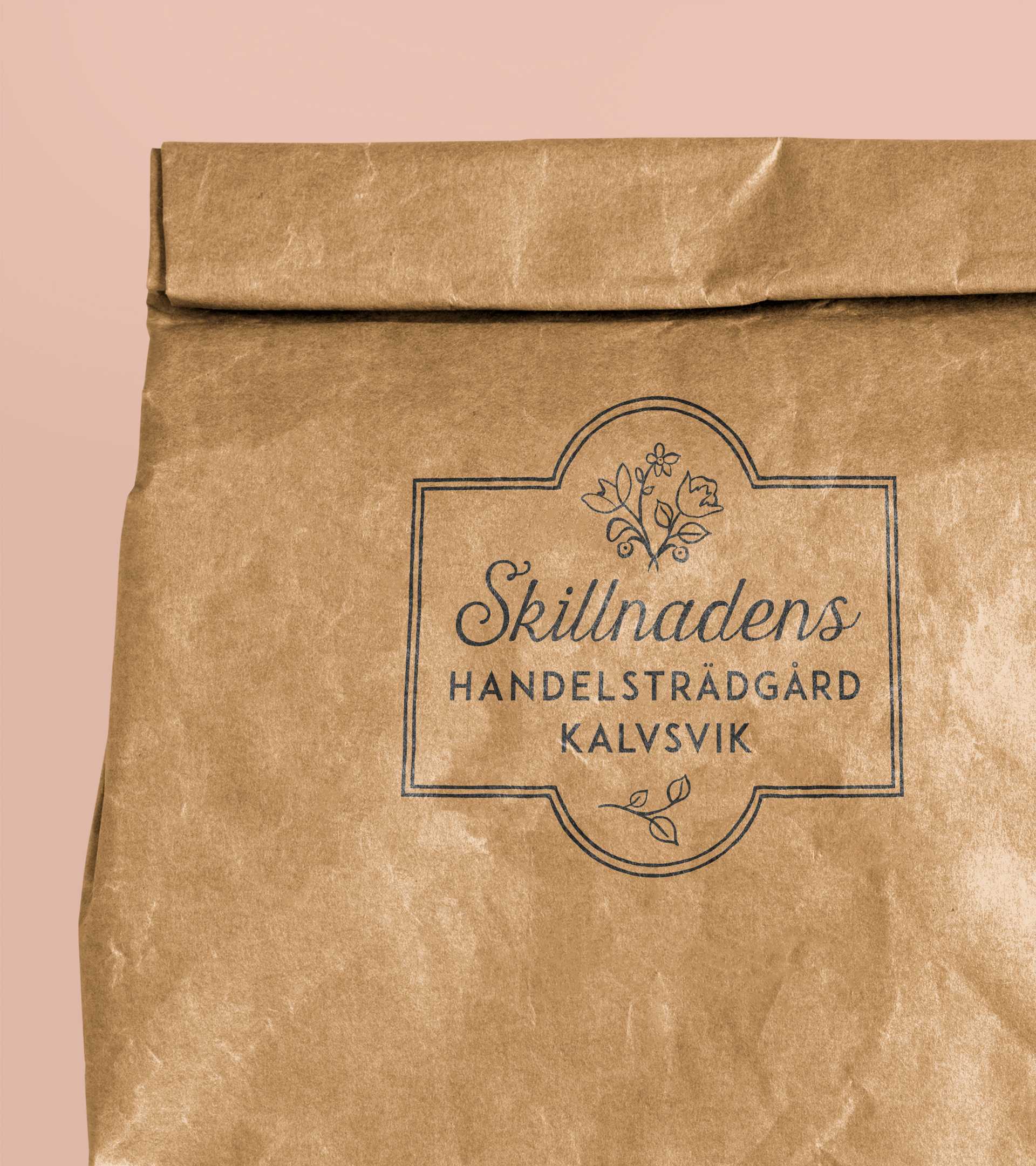 Paper bag with custom sign designed by Studio Poi