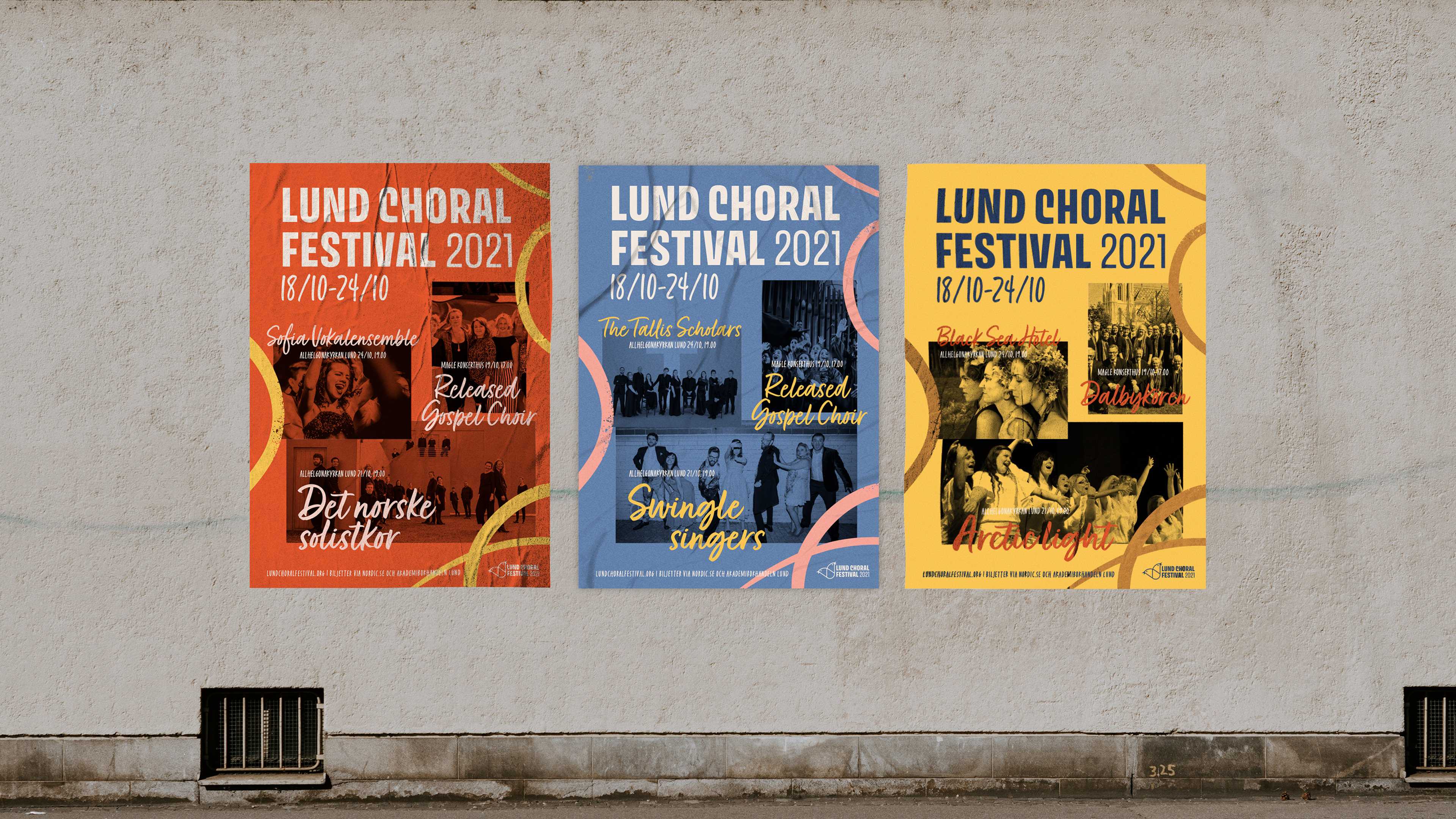 Posters for Lund choral festival designed by Studio Poi